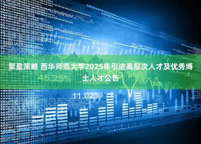 聚盈策略 西华师范大学2025年引进高层次人才及优秀博士人才公告